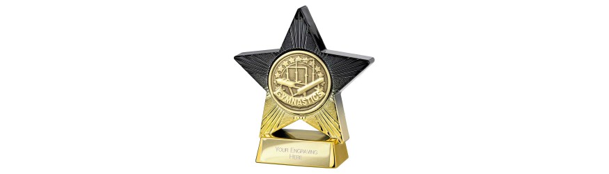 SUPERSTAR GYMNASTICS RESIN TROPHY - 2 SIZES - 11CM & 14CM SUPERSTAR GYMNASTICS RESIN TROPHY - 2 SIZES - 11CM & 14CM